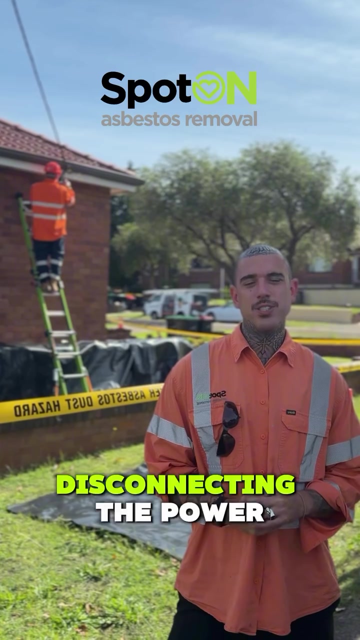 Spot-On Asbestos Removal field crew documenting a real Sydney job site, Class A and B licensed work