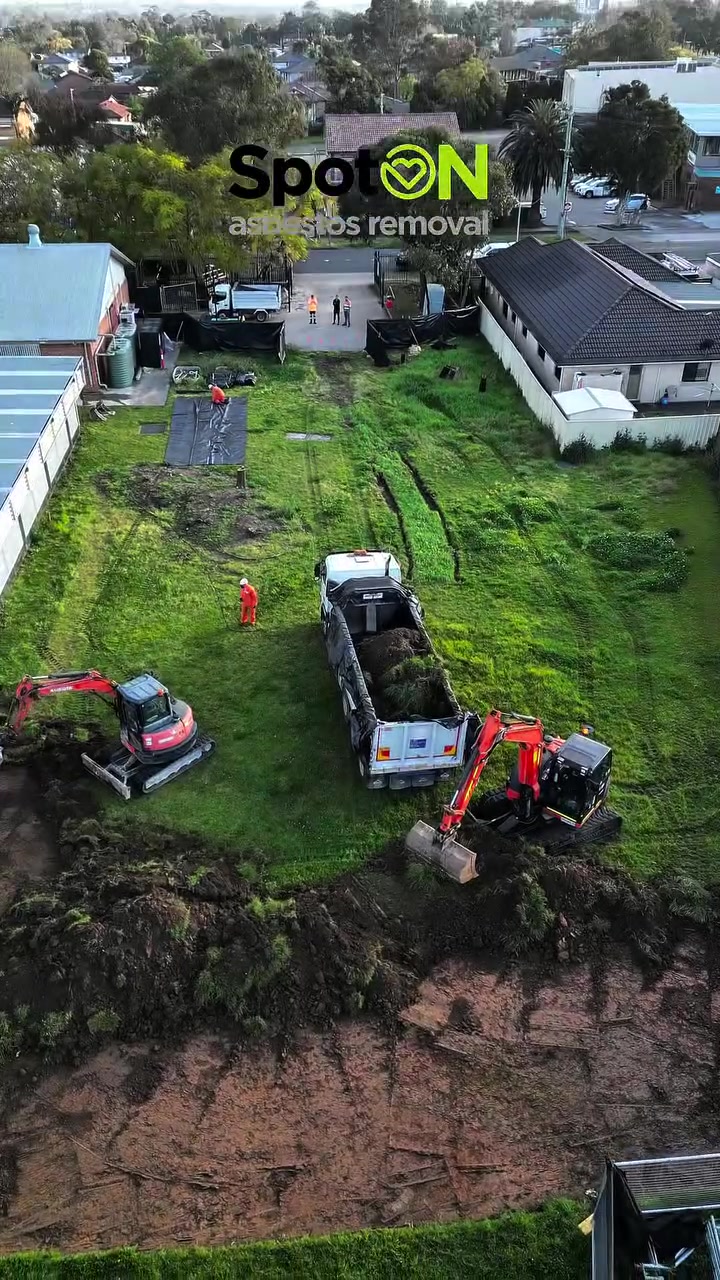 Spot-On Asbestos Removal field crew documenting a real Sydney job site, Class A and B licensed work