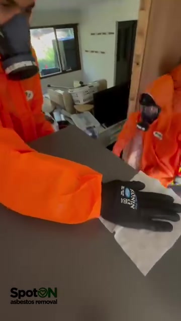 Spot-On Asbestos Removal field crew documenting a real Sydney job site, Class A and B licensed work
